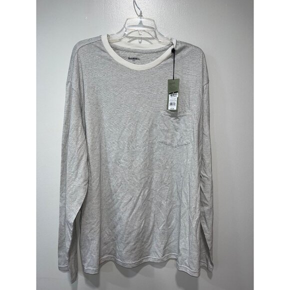 Goodfellow & Co Mens‎ Long Sleeve T-Shirt Size XXL Light Gray - Picture 1 of 8